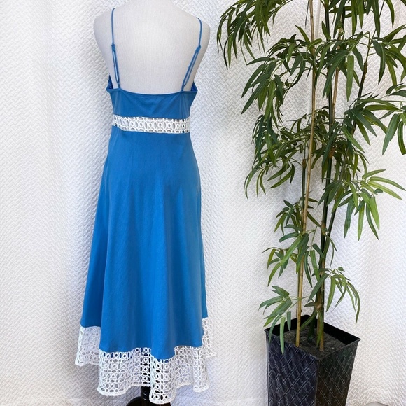 Line & Dot Delilah Eyelet Lace Paneled Midi Dress - Picture 6 of 8